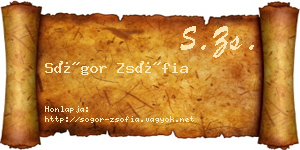 Sógor Zsófia névjegykártya