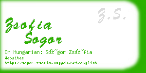 zsofia sogor business card